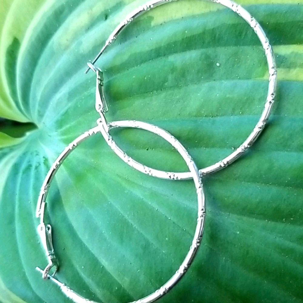 Silver hoops Bali Style
